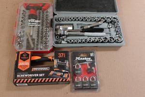 lot 259 image: Screwdriver & Socket Sets with Master Locks