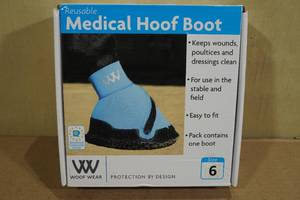 lot 110 image: Woof Wear Reusable Medical Hoof Boot -Size 6
