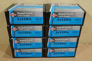 lot 139 image: 8 1lb Boxes Drywall Screws #8x2-58