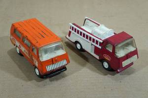 lot 149 image: Vintage Tonka Pressed Steel Van & Fire Truck