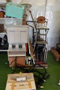 lot 405 image: Assorted Items - Electronics, Furniture, Tools, Bike Racks, Jewelry, Exerciser