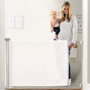 lot 30 image: Retractable Baby Gate -White