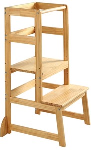 lot 40B image: Kids Adjustable Height Kitchen Standing Tower