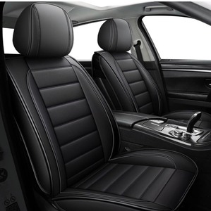 lot 48 image: Capitauto Full Set Leather Car Seat Covers SUVTrucks Universal Fit -Black