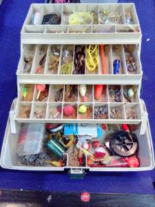 Plano tackle box with contents