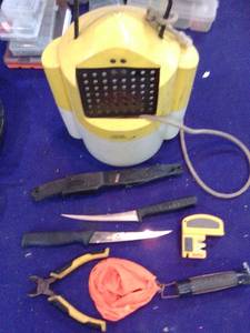 Bait Bucket, Filet knives, more