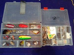 2 tackle boxes with contents