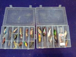 2 tackle boxes with contents
