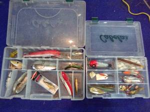 2 tackle boxes with contents