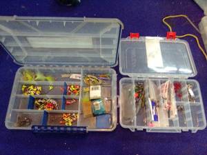 2 tackle boxes with contents