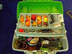 Plano tackle box with contents