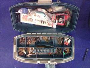 Plano tackle box with contents