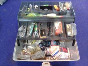 Lid Locker tackle box with contents
