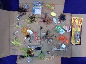 Assortment of spinnerbaits and more