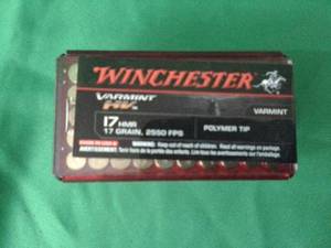 50 winchester .17HMR rimfire ammo cartridges