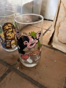 Smurf and starwar glasses, misc