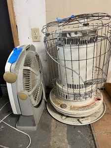 Fuel oil heater and fan
