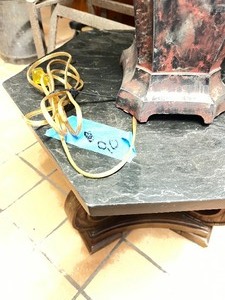 Small table and lamp