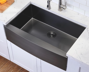 lot 13 image: Hotis Home stainless steel sink black finish 33x21x9 inch