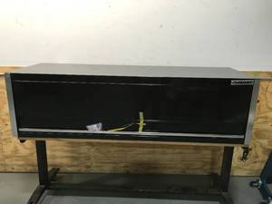 lot 2 image: Husky 72 in. W Professional Duty Tool Workbench Top Locker in Black Model # HPRO72TLOCKERBL (retail $759)