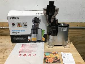 lot 19 image: Masticating Juicer Machines, 4.1-inch(104mm) Powerful Slow Cold Press Juicer with Large Feed Chute