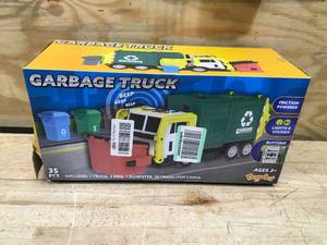 lot 31 image: Garbage Truck Play Set (Amazon return)