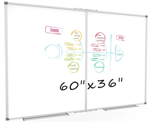 lot 57 image: 60x36 Foldable Whiteboard Model # WFLD6036L-NC