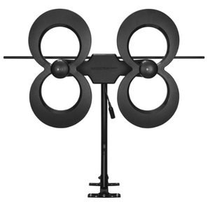 lot 107 image: Antennas Direct ClearStream 4MAX IndoorOutdoor UHFVHF HDTV Antenna - Black (retail $159.99)