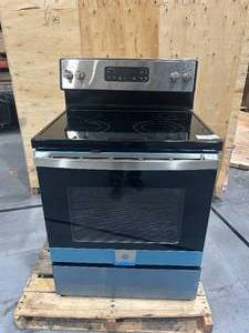 lot 143 image: GE 30 Electric Range - Black On Stainless Model # JB645RKSS (Untested) (Scratch And Dent)