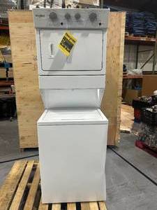 lot 144 image: 3.5 cu.ft Electric Stacked Laundry Center 9 Wash cycles and AutoDry 3.5 cu.ft Model # WET4027HW