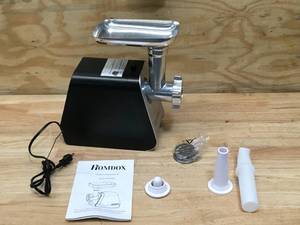 lot 157 image: Homdox Electric Meat Grinder 2000W, Meat Mincer with 3 Grinding Plates and Sausage Stuffing Tubes (Retail $69.99)