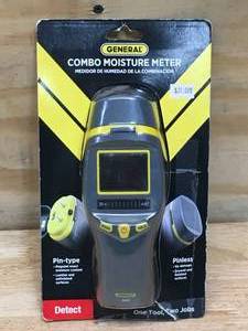 lot 163 image: General Tools Combo Pin and Pinless Moisture Meter for Water Damage and Mold Prevention