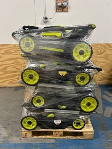 lot 126 image: RYOBI Lot of 8 Battery Powered Lawn Mowers (Mowers Only)
