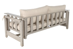 lot 5A image: ALLEN  ROTH 2-person Light Brown Steel Outdoor Glider (Retails for $998)