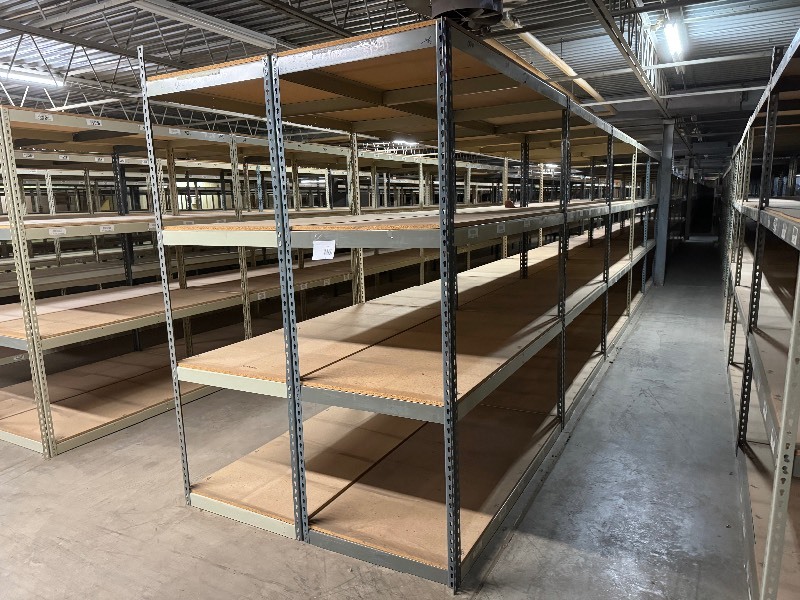 Industrial Tear Drop Shelves 30 x 6 x 7 Tall 10 Sections