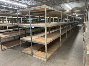 Industrial Tear Drop Shelves 30 x 6 x 7 Tall 10 Sections