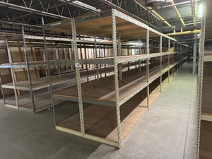 Industrial Tear Drop Shelves 30 x 6 x 7 Tall 10 Sections