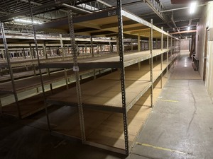 Industrial Tear Drop Shelves 30 x 6 x 7 Tall 12 Sections