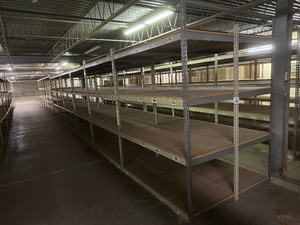 Industrial Tear Drop Shelves 30 x 6 x 7 Tall 12 Sections