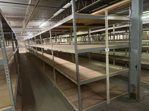 Industrial Tear Drop Shelves 30 x 6 x 7 Tall 12 Sections