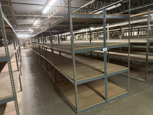 Industrial Tear Drop Shelves 30 x 6 x 7 Tall 12 Sections