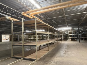 Industrial Tear Drop Shelves 30 x 6 x 8 Tall 12 Sections