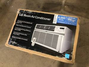 LG 8,000 BTU 115V Window Air Conditioner LW8016ER with Remote in White Customer Returns See Pieces