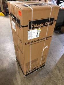 Magic Chef 7.3 cu. ft. 2-Door Mini Fridge in Platinum Steel with Freezer   Customer Returns See Pieces