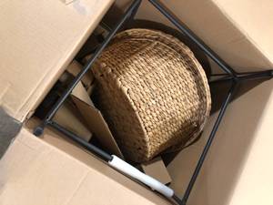 StyleWell Natural Woven Hyacinth Counter Stool with Low Back Customer Returns See Pieces