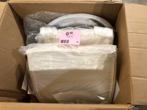 33.50 in. Adjustable Height White Cushioned Bar Stool by Flash Furniture Customer Returns See Pictures