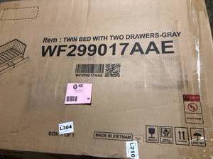 Harper & Bright Designs Gray Twin Size Upholstered Daybed with 2-Storage Drawers     Customer Returns See Pictures
