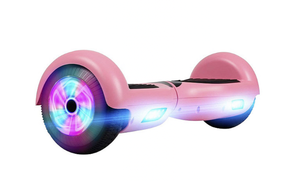 lot 105 image: New GlareWheel 200-Watt 36V Hoverboard - Pink
