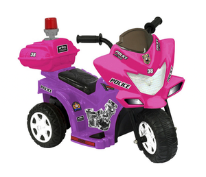 lot 124 image: New Kid Motorz Lil Patrol Pink 6V Motorcycle Ride-On