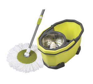 lot 144 image: New Twirl N Swirl Spin Mop with 2 Replacement Heads